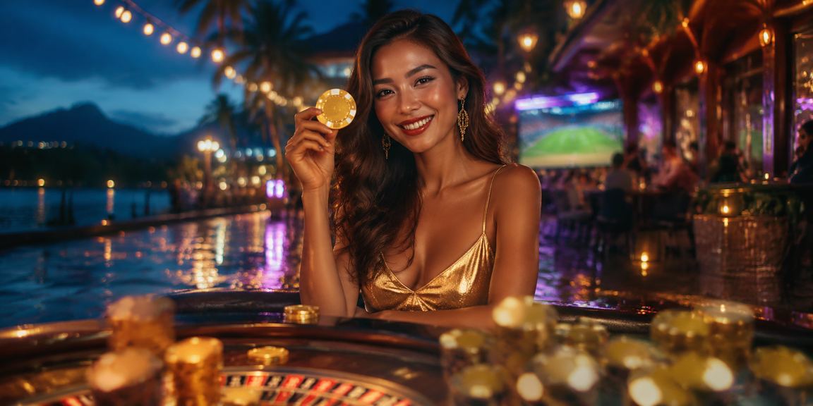 Permainan roulette gaya Langkawi dengan suasana sebenar