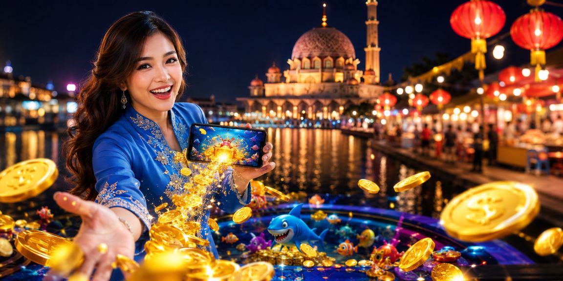 Permainan siaran langsung memancing di Putrajaya dalam pakaian tradisional melayu